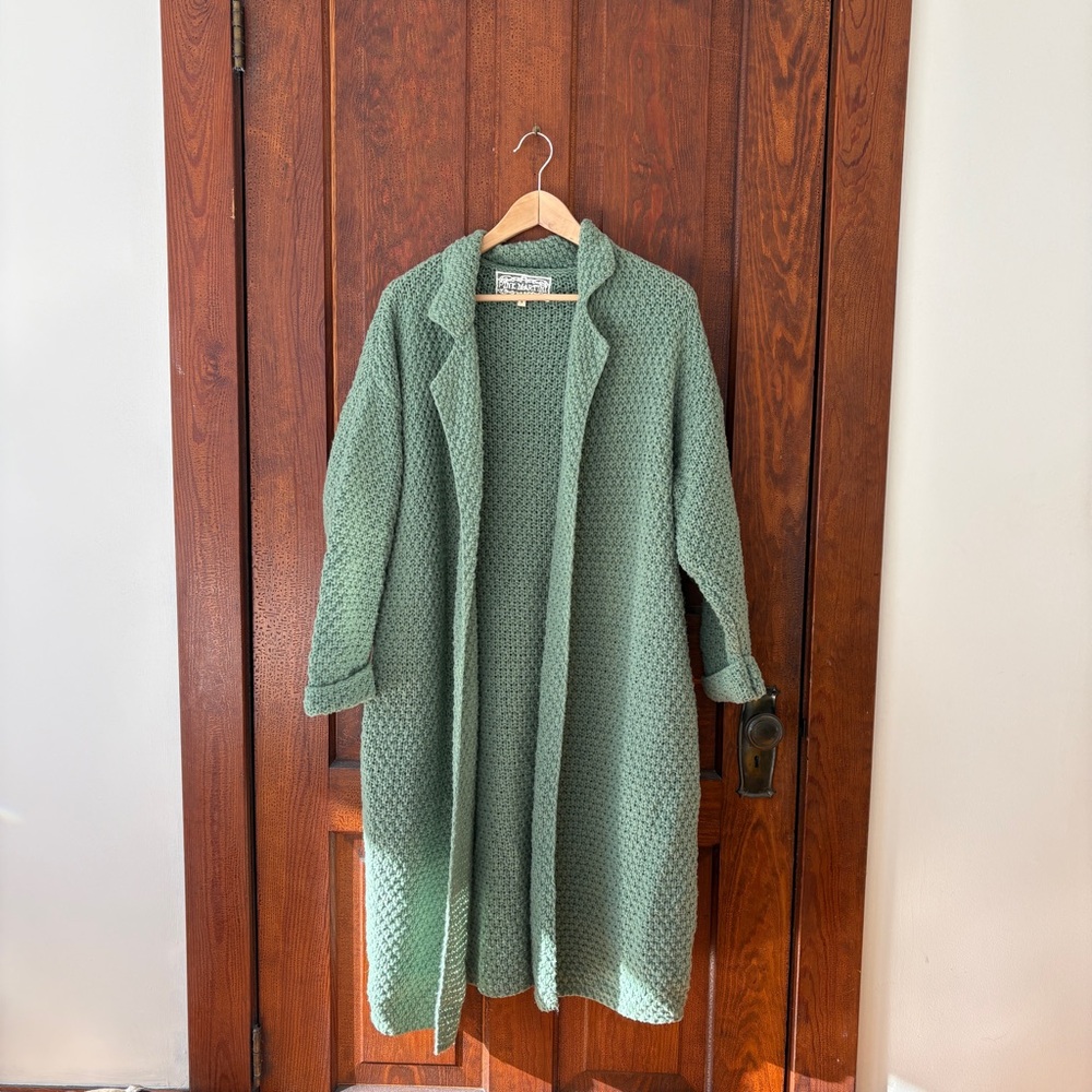 Pink Martini Green Long Cardigan SM
